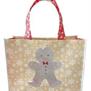 Gingerbread Man Reusable Tote Bag by Happy 13" x 17" Christmas Holidays New